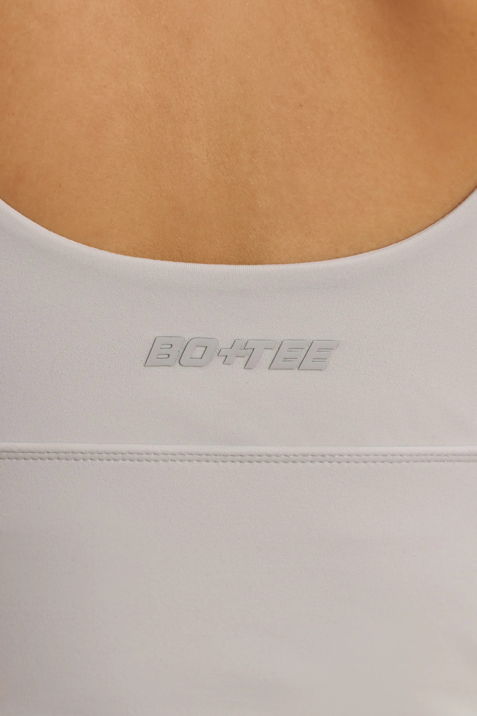 Unstoppable - Soft Active V-Neck Tank Top in Light Grey