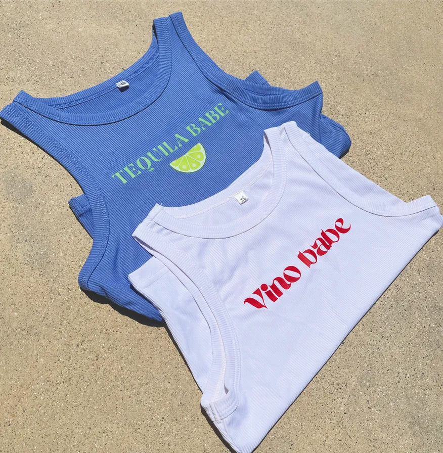 Vino Babe Ribbed Tank