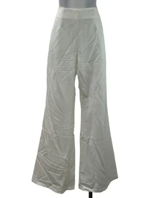 White Flare Edge Pants