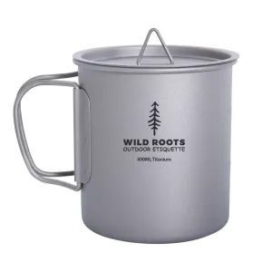 Wild Roots Titanium Lightweight Camping Coffee Cup 450ml