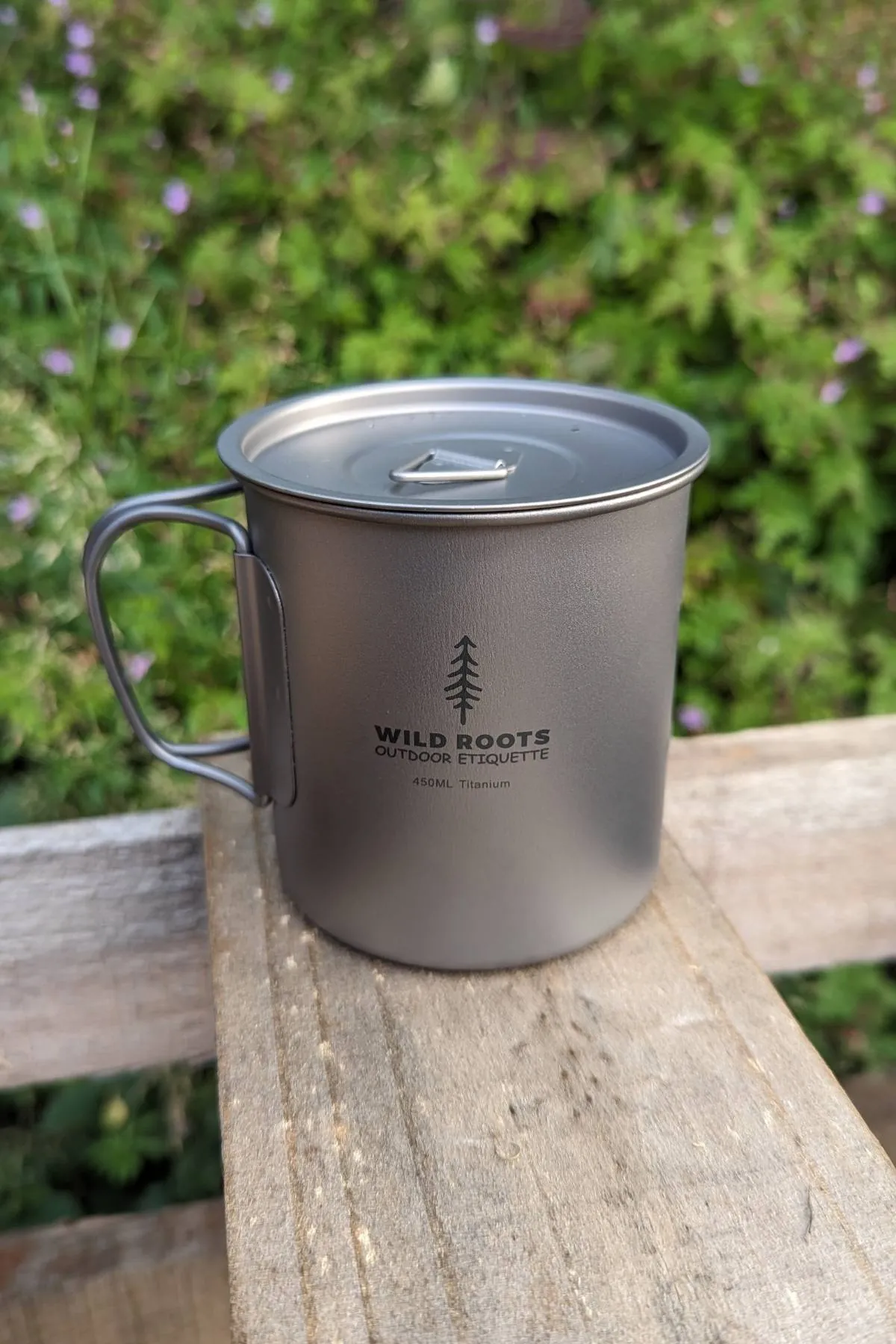 Wild Roots Titanium Lightweight Camping Coffee Cup 450ml