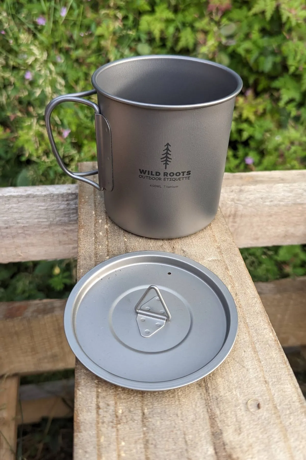 Wild Roots Titanium Lightweight Camping Coffee Cup 450ml
