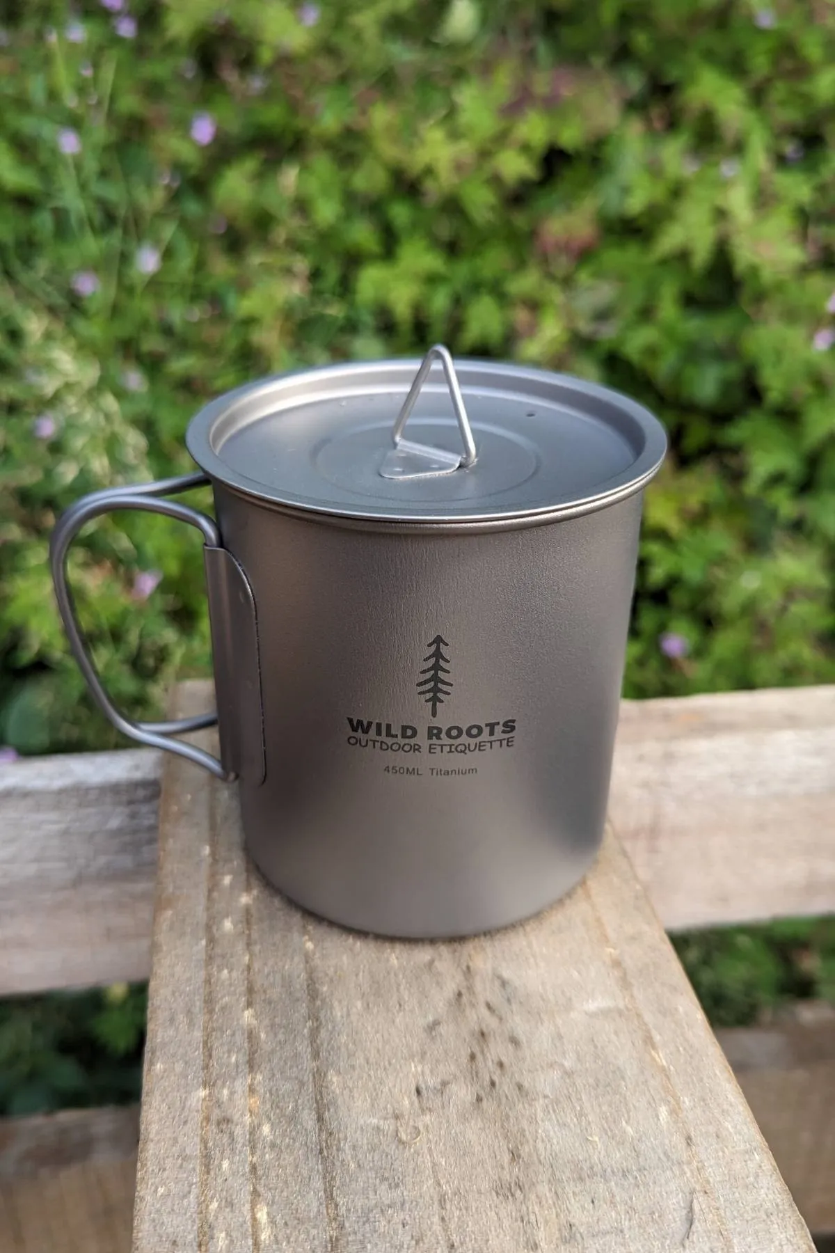 Wild Roots Titanium Lightweight Camping Coffee Cup 450ml