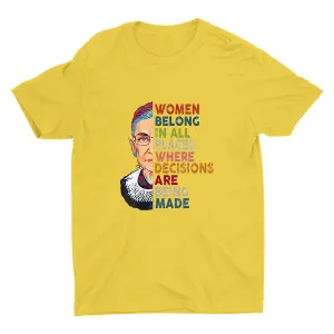 Women Belong In All Places Cotton Tee